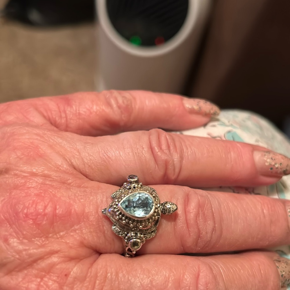 Beautiful 925 Sterling Turtle Ring